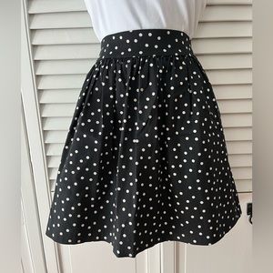 Aqua Polka Dot Pleated Skirt Size M